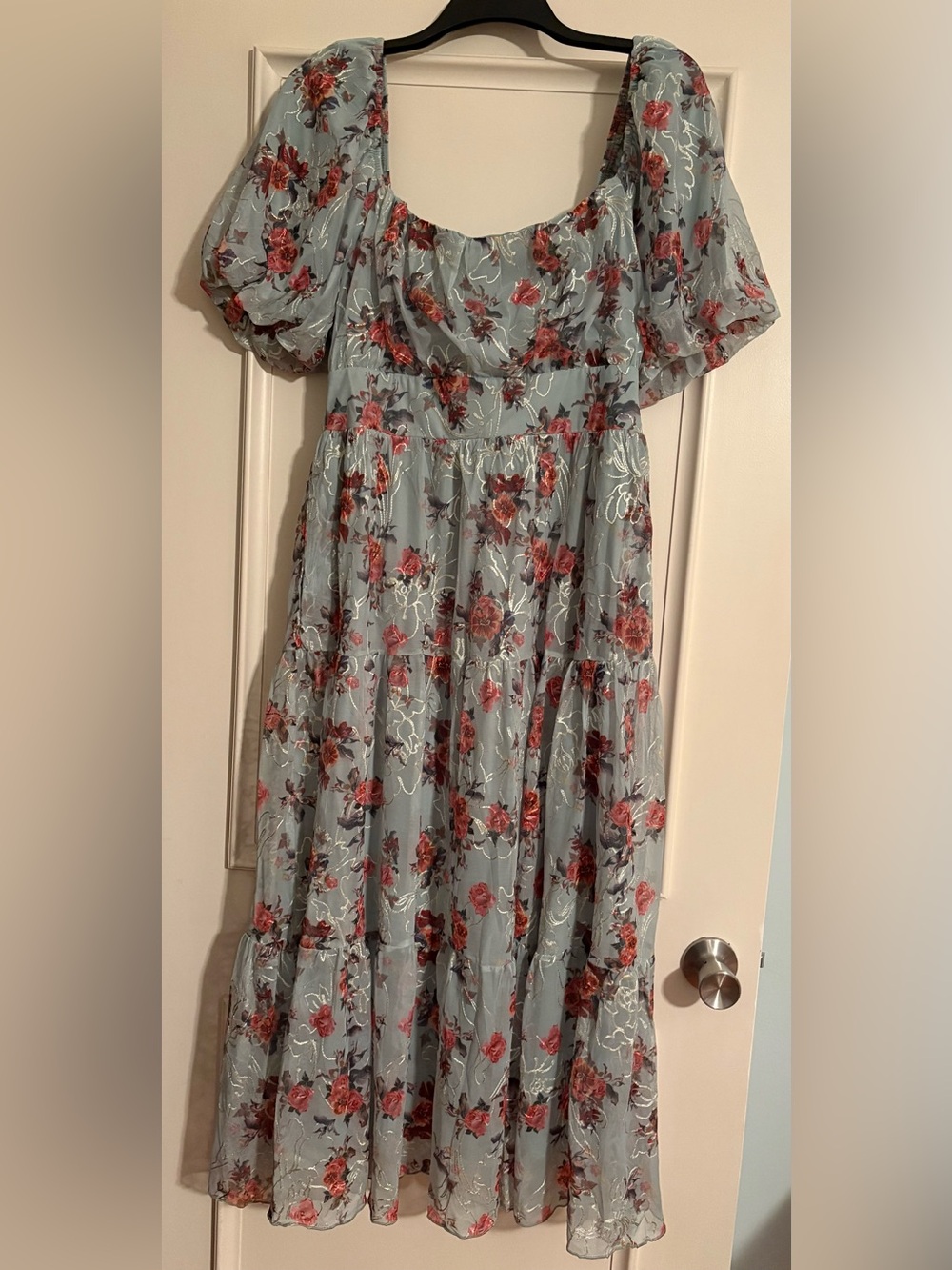 Baltic Born “Annabeth” Midi Dress in Eucalyptus Floral